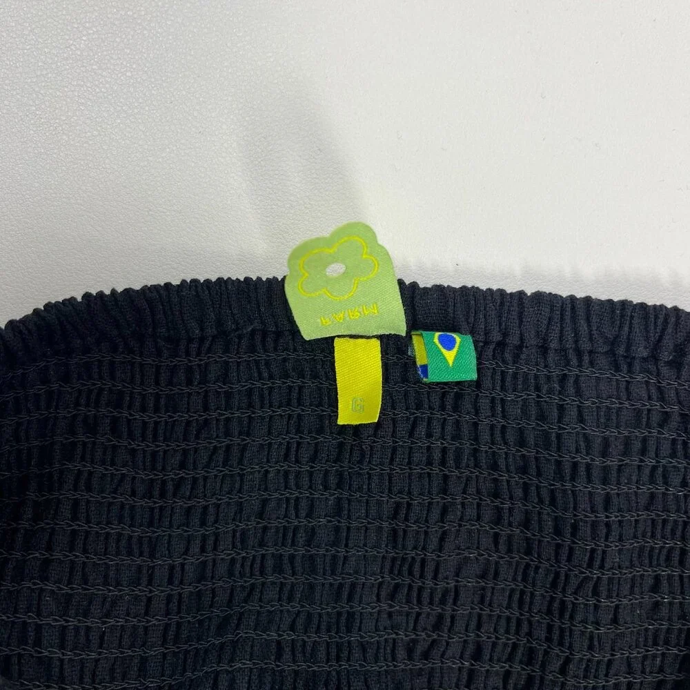 NWOT Farm Rio Linen Blend Black Sleeveless Maxi Dress Size L - Picture 8 of 12